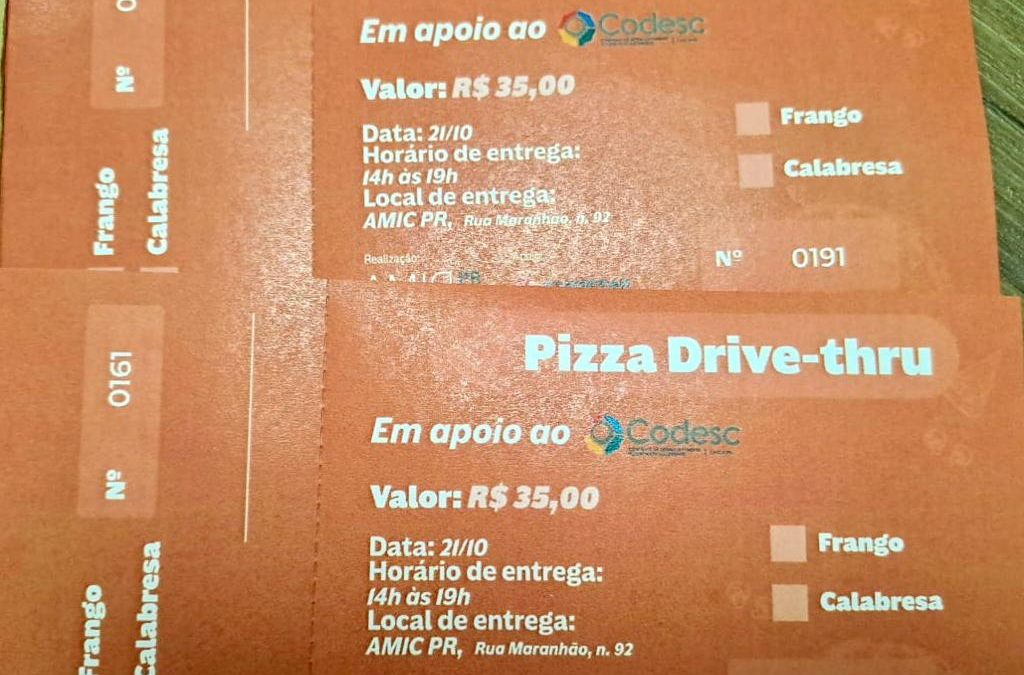 Amic promove Pizza Drive-thru em apoio ao Codesc